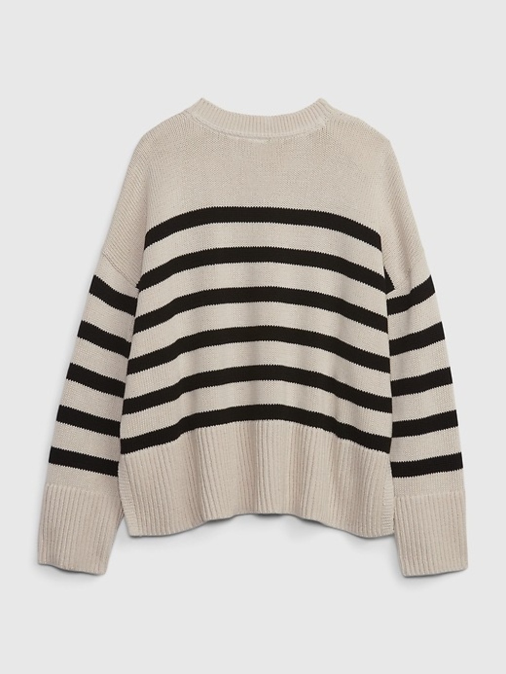 NWT Gap Kids 24/7 Split-Hem Sweater in Black Stripe